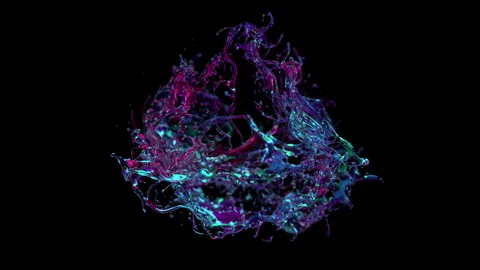 Water fluid splash explosion slow motion Stock Footage 290072910