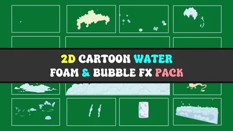 Water Foam and Bubble FX Pack | Underwater Bubbles Splash 2D Animation Elements Vidéo 333254004