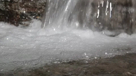 Water foam on the river Video stock 158506418