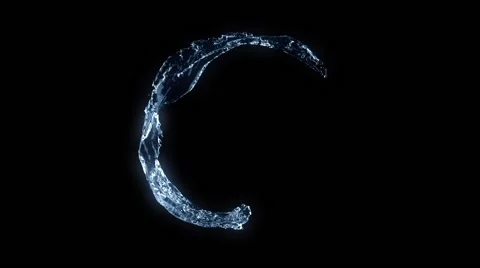 Water forming a circle on blackbackground 库存影片 48274925