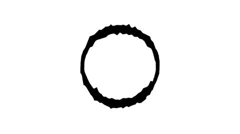 Water forming loop circle. Animation of a black circle on a white background Stock Illustration