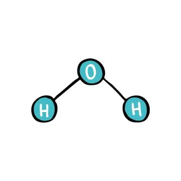Water formula doodle icon, vector illustration Stock Illustration