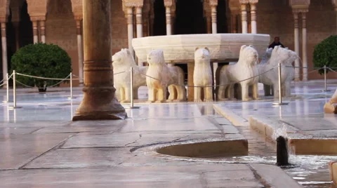 Water fountains in Spain Stock Footage 49844053