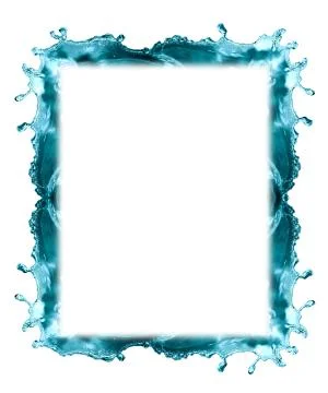 Water Frame On White Stock Photos