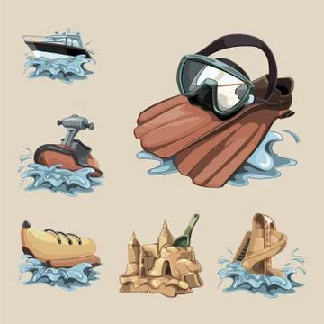 Water game Stock Illustration