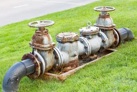 Water gate valves Stock Photos