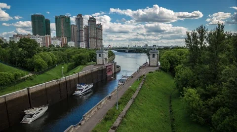 Water-gates timelapse - view 2 Stock Footage 51007477