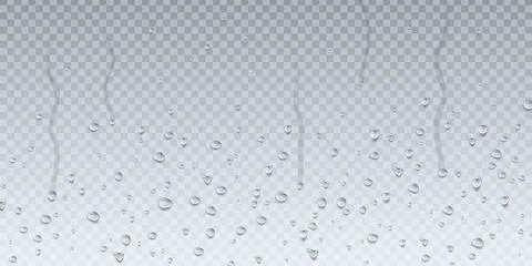 Water glass. Cold window texture, drink or steam in shower, wet dew, moisture イラスト素材