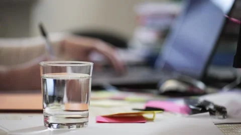 Water glass Video stock 146258062