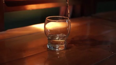 Water in a glass Stock Footage 293196430
