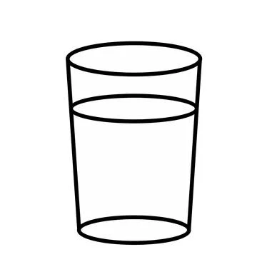Water glass icon vector Stock Illustration