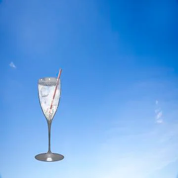 Water in a glass Stock Illustration
