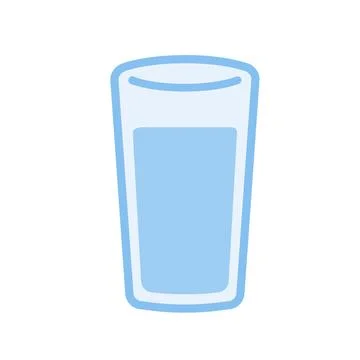 Water in a glass Stock Illustration