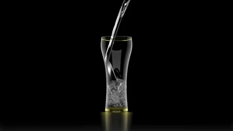 Water glass loop long shot Stock Footage 97864853