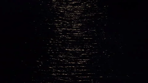 The water is glistening in the moonlight Diffuse reflection Stock Footage 152531640