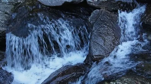 Water goes with the flow in river Stock Footage 80433003