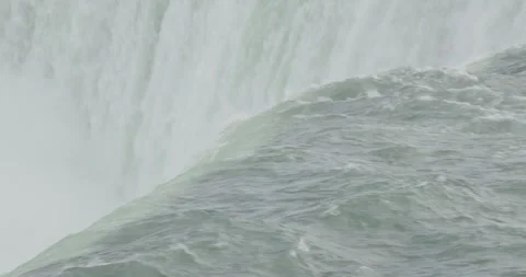 Water going over Niagara Falls, close up (no color grade) Stock Footage 293028173