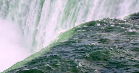 Water going over Niagara Falls, close up Stock Footage 293035521