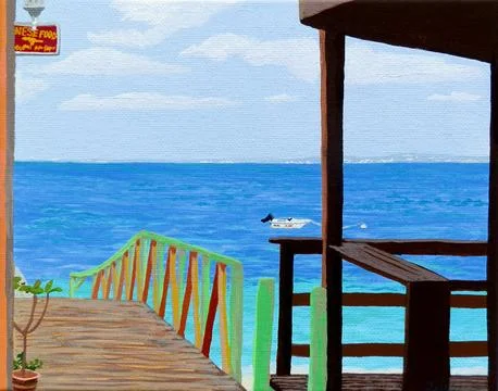 Water of Grand Case Stock Illustration