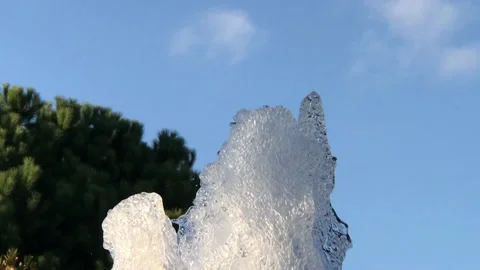 Water gushing from the pond to the sky Stock Footage 146099052