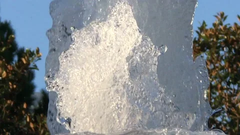 Water gushing from the pond to the sky Stock Footage 146100225