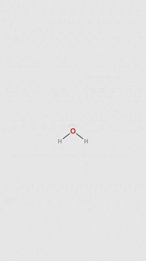 Water H2O Lewis Structure Clean No Text Overlay Alpha 4K Vertical 9x16 Light Stockbeeldmateriaal 339506072