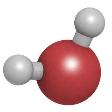 Water (h2o), molecular model Stock Illustration