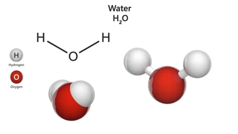 Water (H2O). Seamless loop. Video stock 152513858