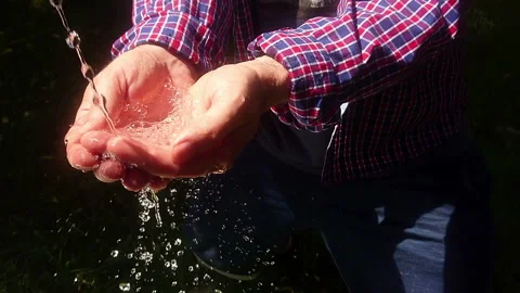 Water on hands 21103 Stock Footage 109609748