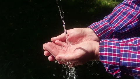 Water on hands 21245 Stock Footage 109609755