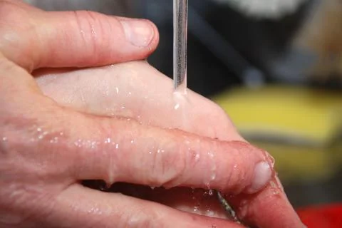 Water hands Stock Photos