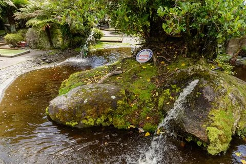 Water Hazard Warning Deep Mini Golf 스톡 사진