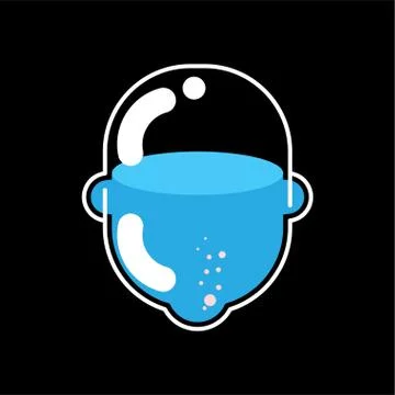 Water in head Glass transparent. Vector illustration Stock Illustration