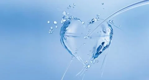 Water Heart with Arrow Stock Illustration