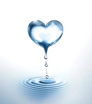Water heart Stock Illustration