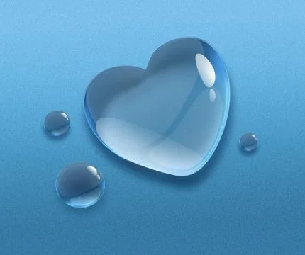 Water heart Stock Illustration