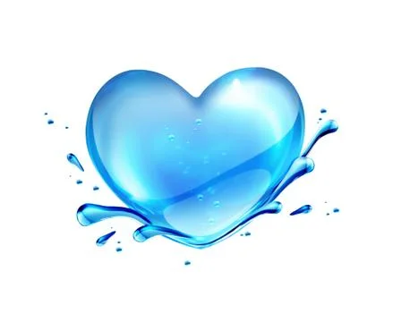 Water heart Stock Illustration