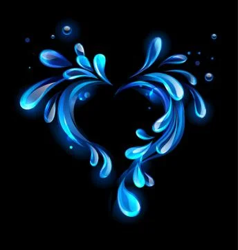 Water heart Stock Illustration