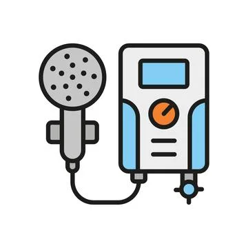 Water heater bathroom icon vector basic design simple and modern Ilustración de archivo