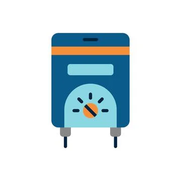 Water heater bathroom icon vector basic design simple and modern Ilustración de archivo