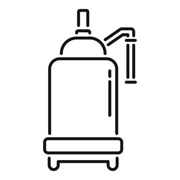 Water heater boiler heating system icon vector outline line art Stock Illustration