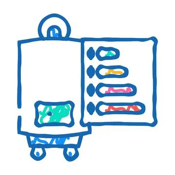 Water heater efficient icon doodle illustration Ilustración de archivo