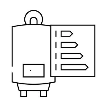 Water heater efficient line icon vector illustration Stock Illustration