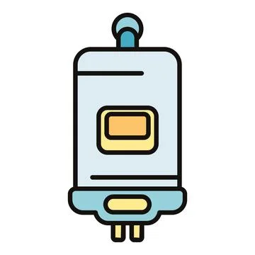 Water heater installing for home central heating system Stock Illustration