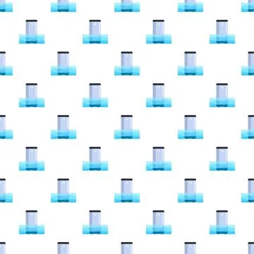 Water heater problem seamless pattern showing flood risk Stock Illustration