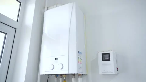 Water heater with stabilizer Stock Footage 254006687