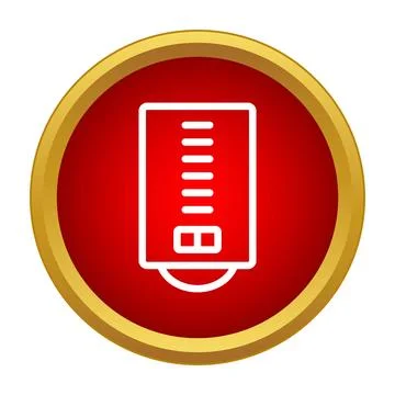 Water heater temperature control system displaying icon Stock Illustration