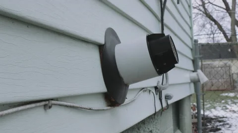 Water Heater Vent Side Push In and Pull Back Stock Footage 61711516
