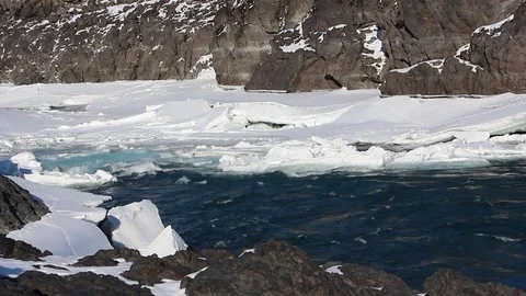 Water high of on the river in the early spring Stock Footage 72492377