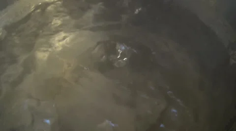 Water hitting a boil Stock Footage 34170978